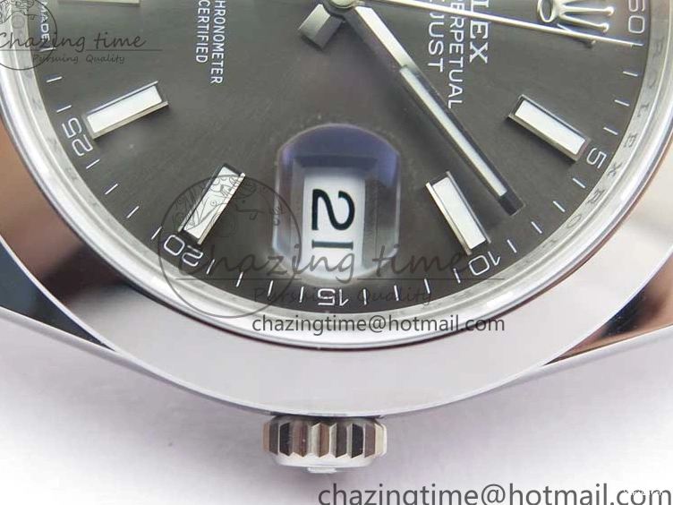 41 Gray Best Dial 904L VS3235 on 1:1 Jubilee VSF Edition DateJust SS 126330 Bracelet 0118